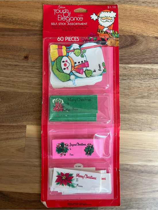 Other - Touch of Elegance Christmas Self-Stick Gift Labels - Red & Green